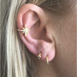 Star earcuff - forgyldt slv