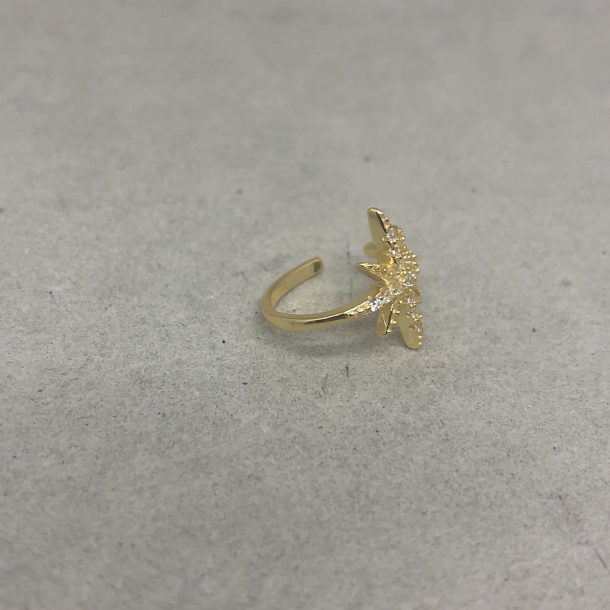 Star earcuff - forgyldt slv