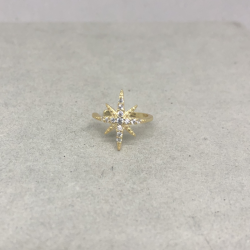 Star earcuff - forgyldt slv