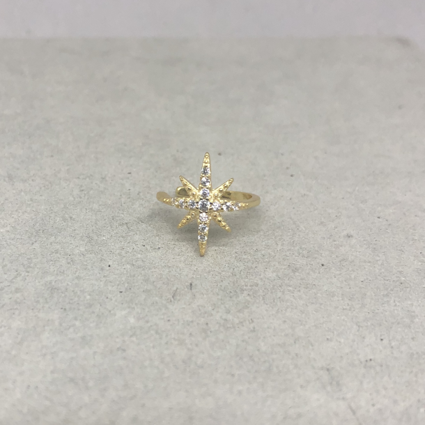 Star earcuff - forgyldt slv