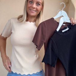 T-shirt Sofia i strik 