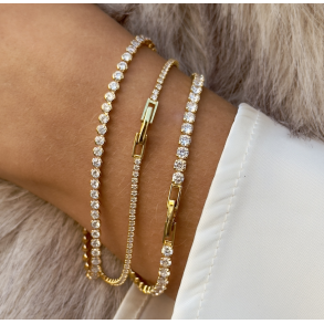 Armbnd Tennis medium Forgyldt