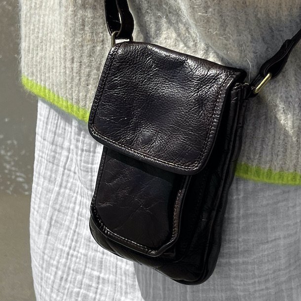 Troy mobiltaske skind