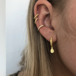 Chunky twirl Hoop forgyldt