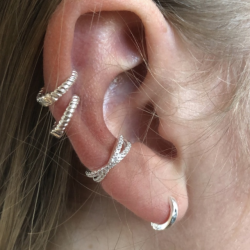 Chunky twirl hoop slv