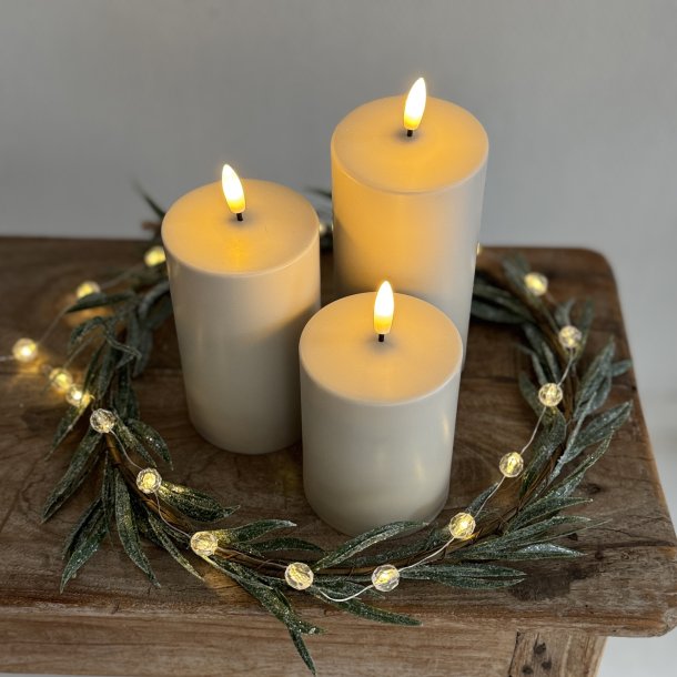 Udendrs LED bloklys i st af 3 m. fjernbetjening