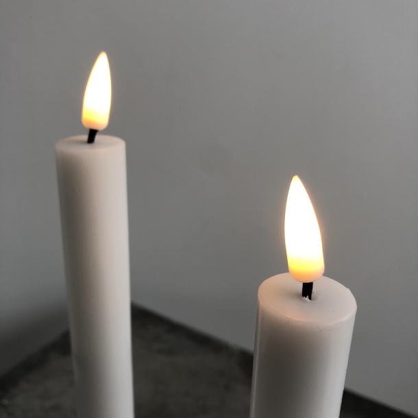 Hvide LED Kronelys 2stk 150mm