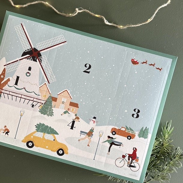 Christmas joy omslag adventskalender 4 lger (uden indlgsbakke)