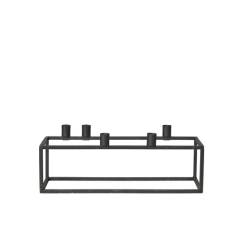 Lysestage t/magnet lys 40x14x14cm sandbl�st metal