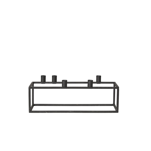 Lysestage t/magnet lys 40x14x14cm sandbl�st metal