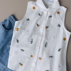 rmels skjorte yellow flower viskose str s-xl