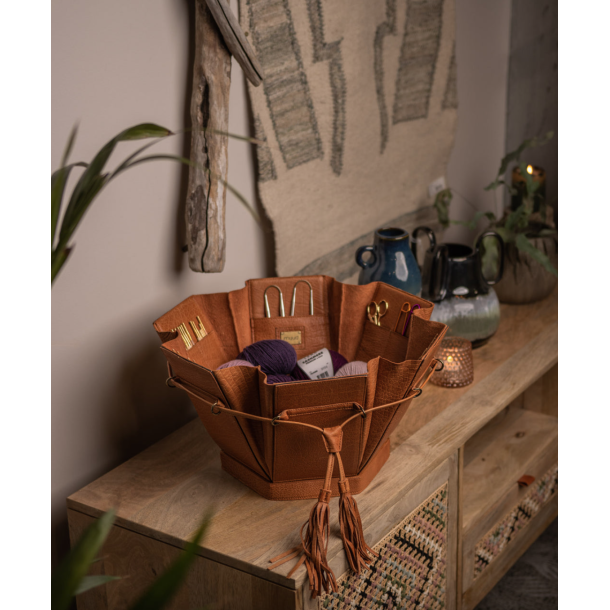 Evita XL strikke ske sekskantet skind