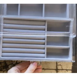 Akryl smykkeskrin 3 skuffer