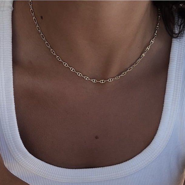 Halskde ALISON 42-60 cm forgyldt slv