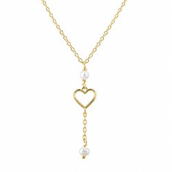 Halsk�de Alma Pearl - Forgyldt S�lv