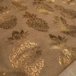 Strandtaske ananas guld