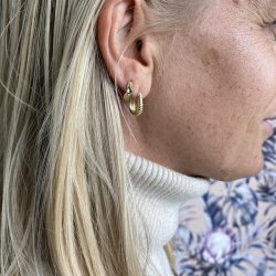 Andrea hoops ovale - forgyldt