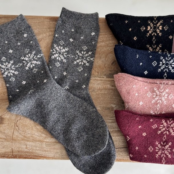 Sokker snow angora/uld miks str. 36-40