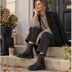 Ankel st�vle Mona med for sort - str 36-42