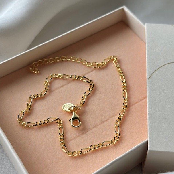 Ankelkde FIGARO Forgyldt Slv