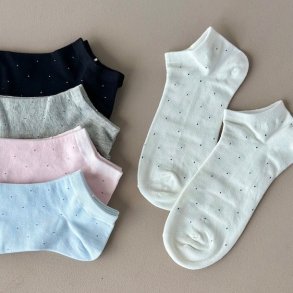 Ankelstrmper med prikker Str. 35-41