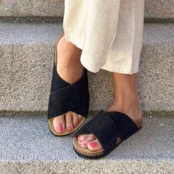 Sandal Annet Nature NEGRO - skind str 37 - 41