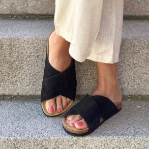 Sandal Annet Nature NEGRO - skind str 37 - 41