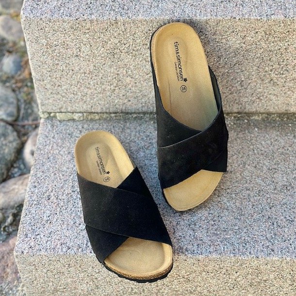 Sandal Annet Nature NEGRO - skind str 37 - 41