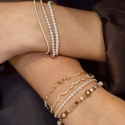 Armb�nd EIRA PEARL - Forgyldt