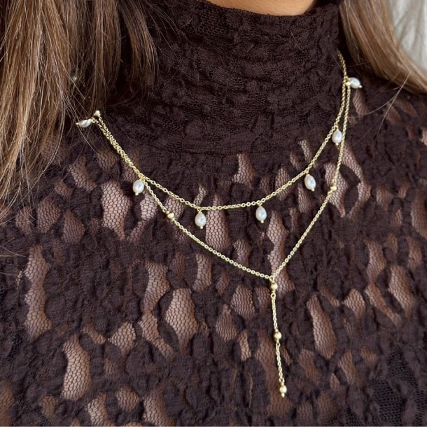 Halsk�de LUNELLA Halsk�de forgyldt s�lv