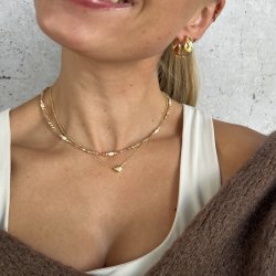 Halskde SUNELLA SIMPLE forgyldt slv