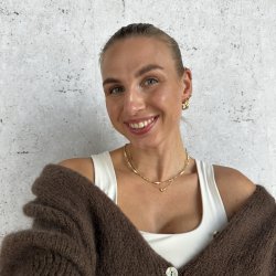 Halskde SUNELLA SIMPLE forgyldt slv