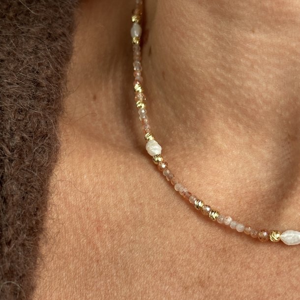 Halskde SUNELLA SIMPLE forgyldt slv