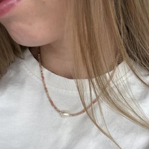 Halskde SUNELLA ROSE Halskde forgyldt slv