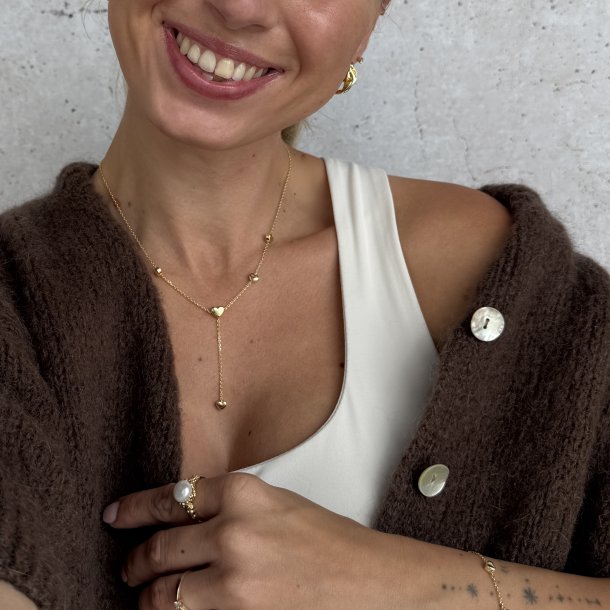 Halskde KARLA SIMPLE Y forgyldt slv