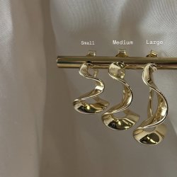 HOOP SLIM RHUMBA MEDIUM forgyldt slv