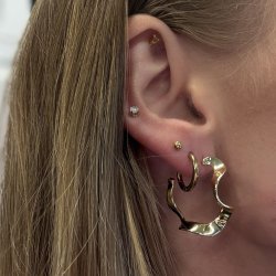 HOOP SLIM RHUMBA LARGE forgyldt slv