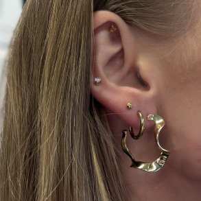 HOOP SLIM RHUMBA LARGE forgyldt slv