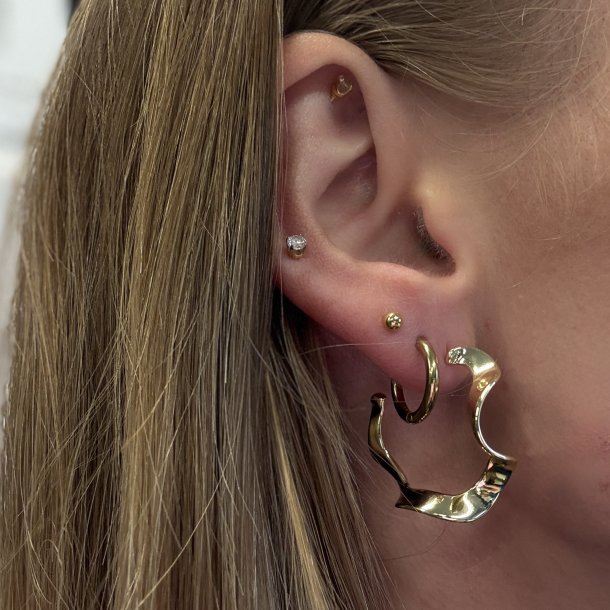 HOOP SLIM RHUMBA LARGE forgyldt slv