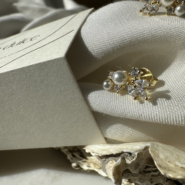 rering LUMI PEARL restikker forgyldt slv