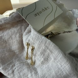 rering SHINY NEW DROP forgyldt slv