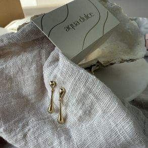 �rering SHINY NEW DROP forgyldt s�lv