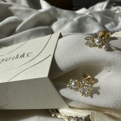 rering LUMI PEARL restikker forgyldt slv