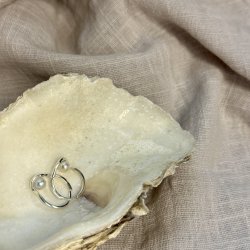 HOOP PEARL CLICK slv