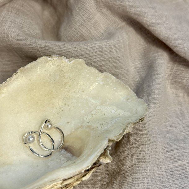 HOOP PEARL CLICK slv