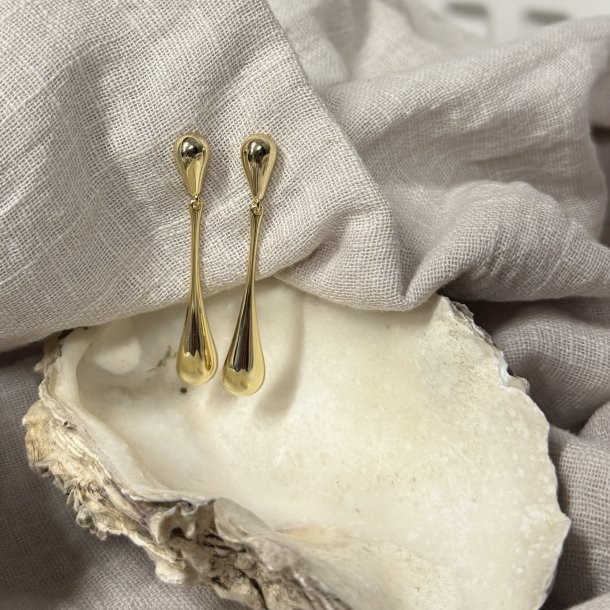 rering SHINY NEW BIG DROP forgyldt slv