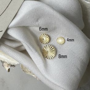 �restikker LINE COIN - 4 mm, Forgyldt