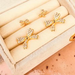 reringe sljfe stor DARLING BOW  Forgyldt Slv