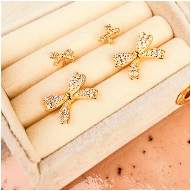 reringe sljfe stor DARLING BOW  Forgyldt Slv