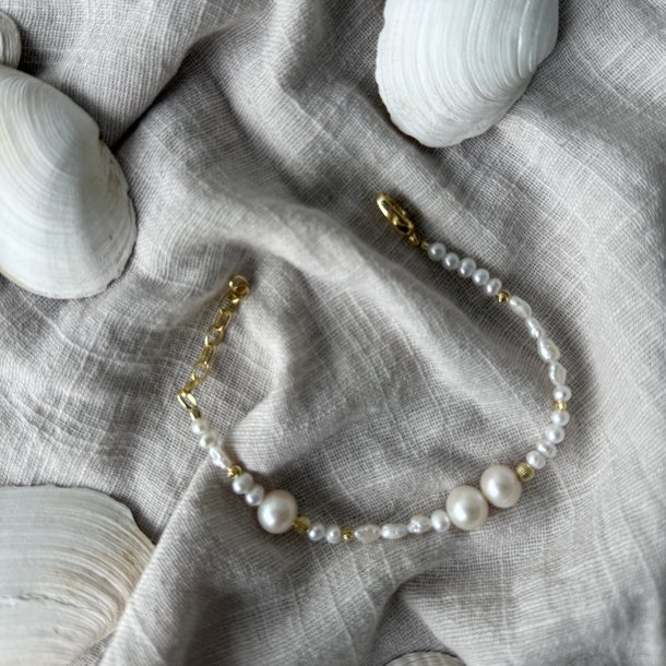 Armbnd LINE PEARL Armbnd forgyldt slv